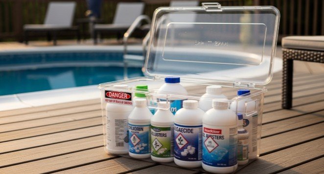 Can You Store Pool Chemicals in a Deck Box?