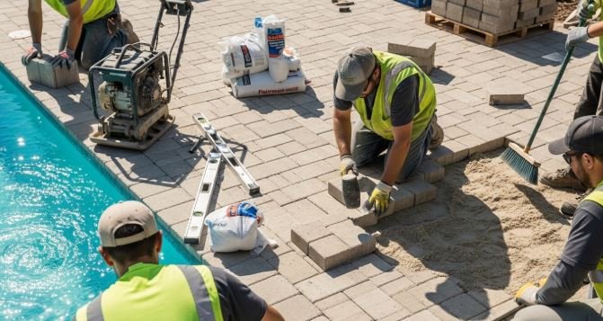 What Is Pool Deck Paver Installation
