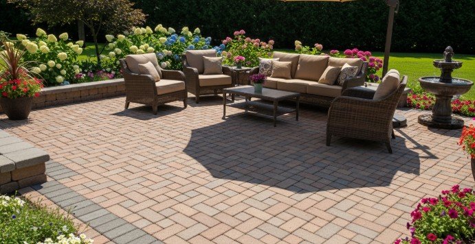 What is Basketweave Paver Patio