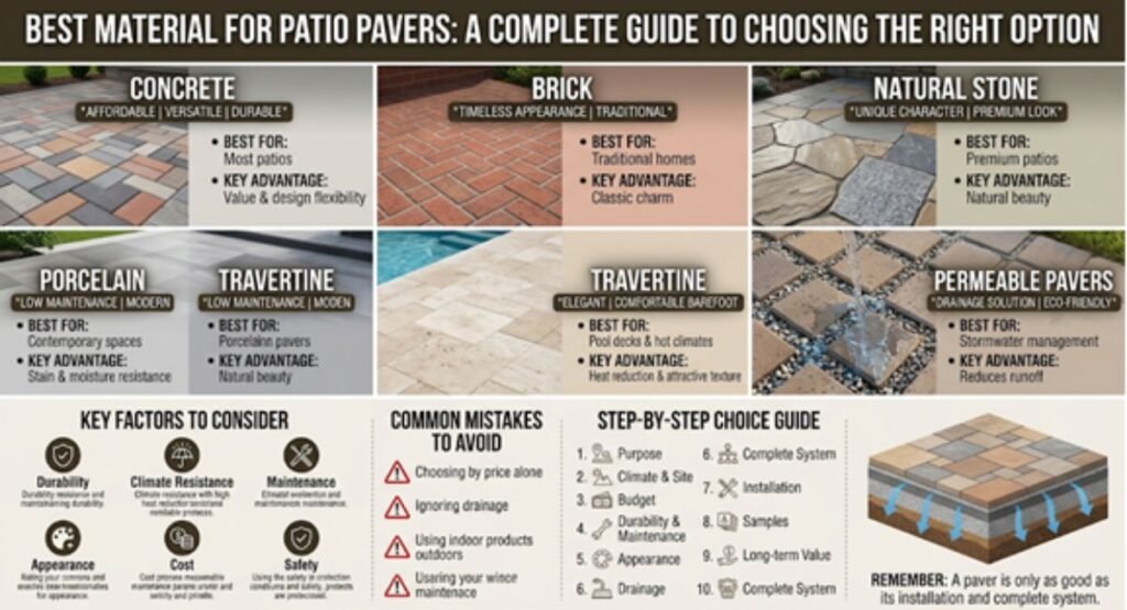Best Material for Patio Pavers: A Complete Guide to Choosing the Right Option